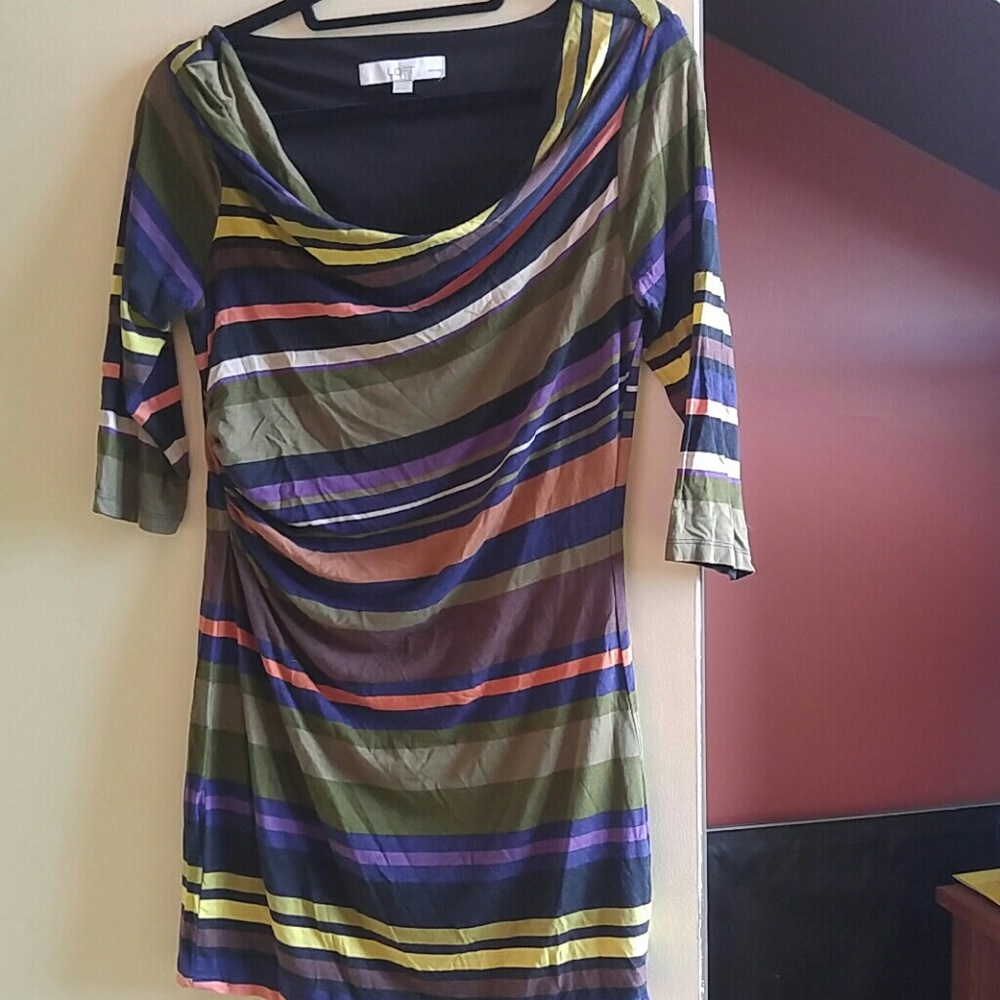 Multi earth time stripe dress/tunic